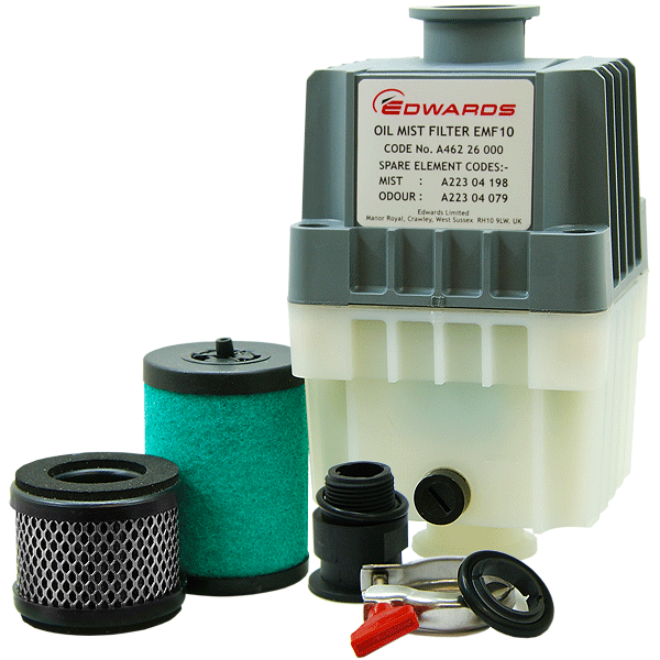 Edwards EMF10 Oil Mist Filter, KF25 Ports, For RV3, RV5, RV8 Vacuum Pumps, A462-26-000