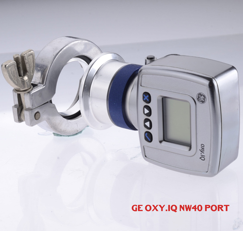 GE OXY.IQ Trace PPM Oxygen Transmitter, NW40 Port with KF-40 Adaptor, Glovebox Connectors
